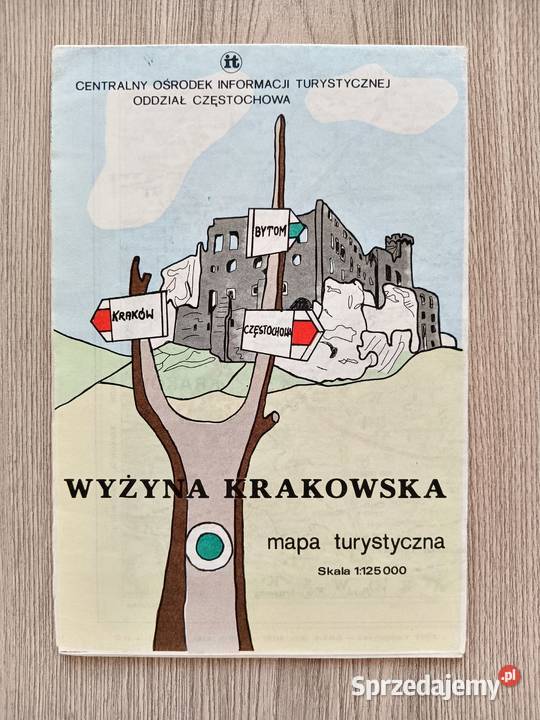 Wyżyna Krakowska Mapa Turystyczna PRL Kraków sprzedam