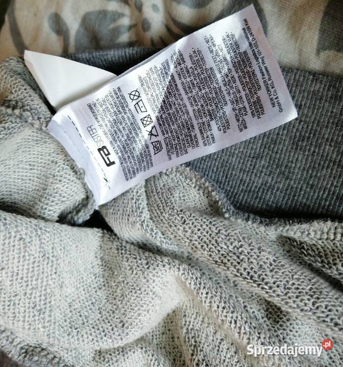 NY szara bluza z numerem I ze wstawkami Wkładane przez głowę