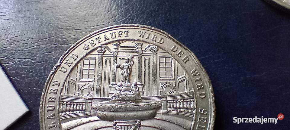 Stare monety Medal Chrzcielny Stare Niemcy 157 Lesko
