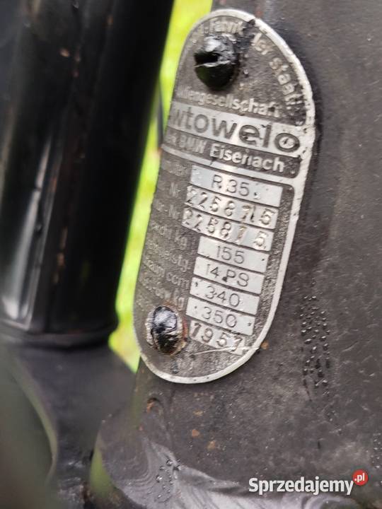 BMW r35 z 1951 roku zarejstrowane Awo Turist EMW Radomsko