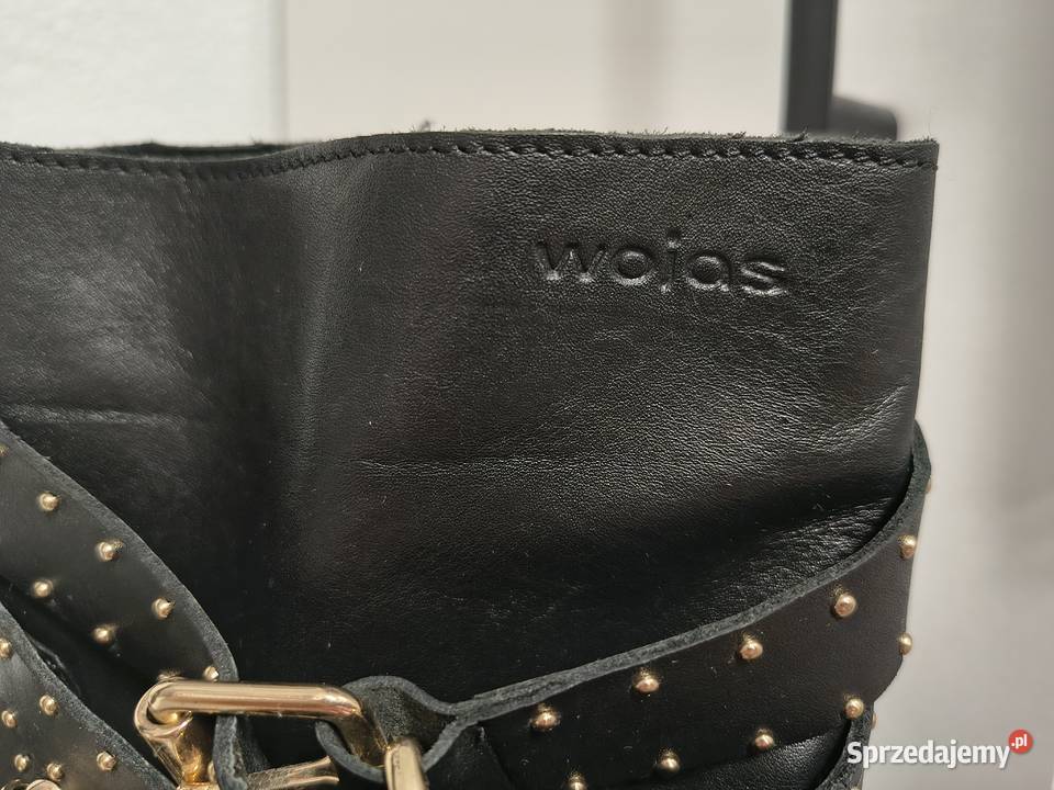 Wojas czarne bikery ze złotymi nitami r41 Zamość sprzedam