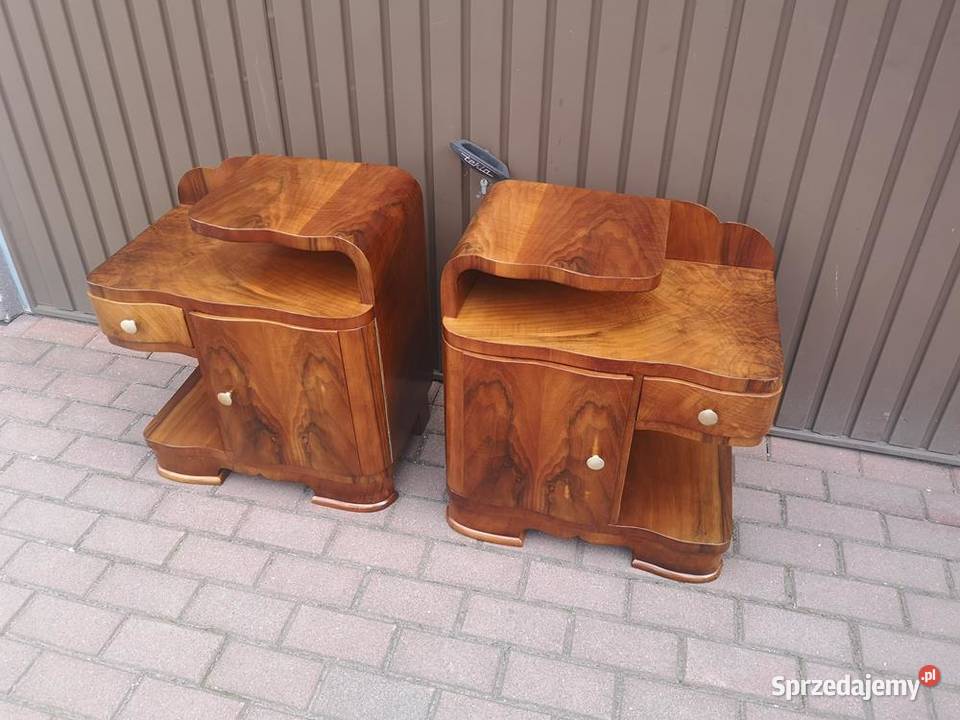 Stoliki Szafki Nocne Art Deco Orzech Stare Antyk Meble Swarzędz