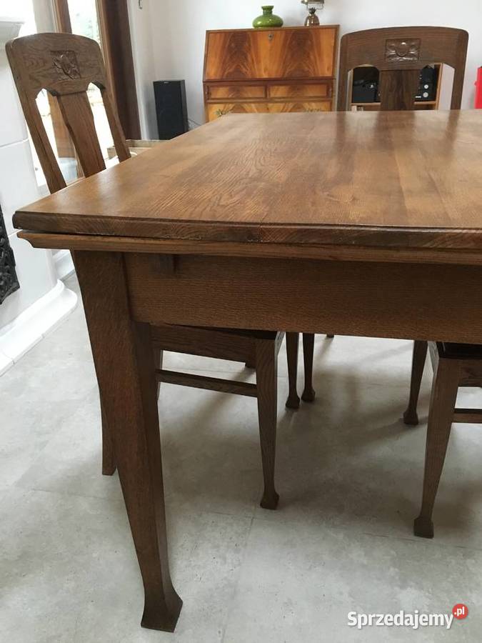 Stół 4 krzesła antyk secesja Ząbki sprzedam