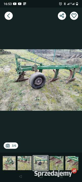 Pług Grudziądz 4 skiby Maszyny uprawowe