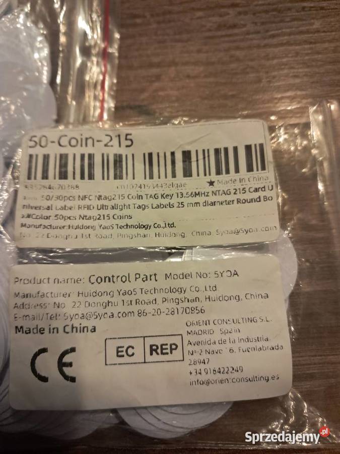 nowe tagi 215 średnica 25 mm 150 Pozostałe Sandomierz