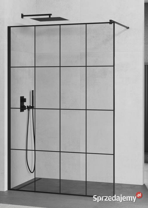 ŚCIANKA PRYSZNICOWA Czarna KRATKA Rozmiary 8 mm podlaskie Choroszcz sprzedam