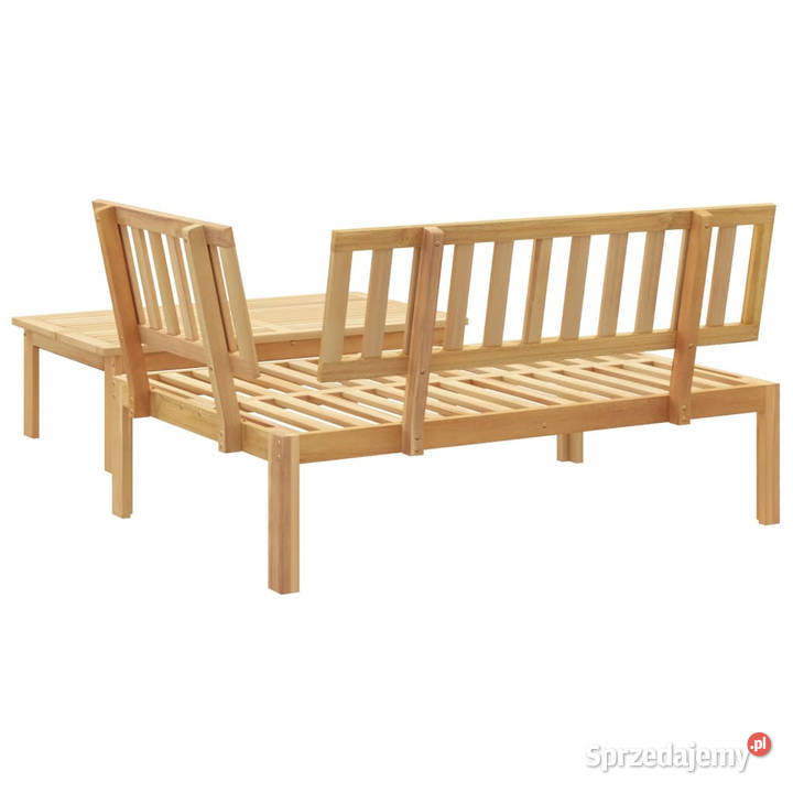 Sofa ogrodowa i stolik z deseczek lite drewno mazowieckie