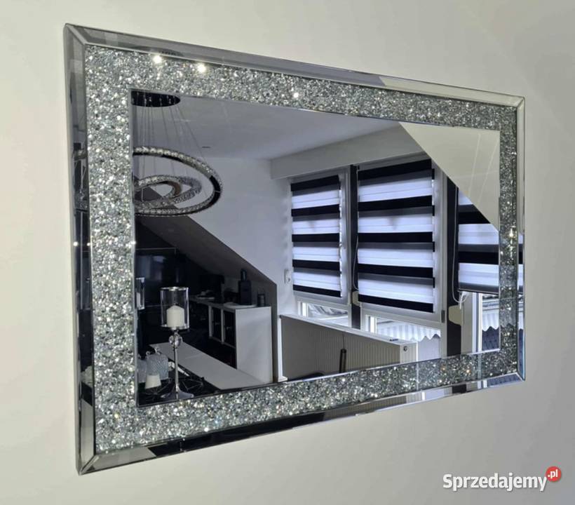 Nowoczesne lustro glamur kryształowe z Lustra Nowy Sącz