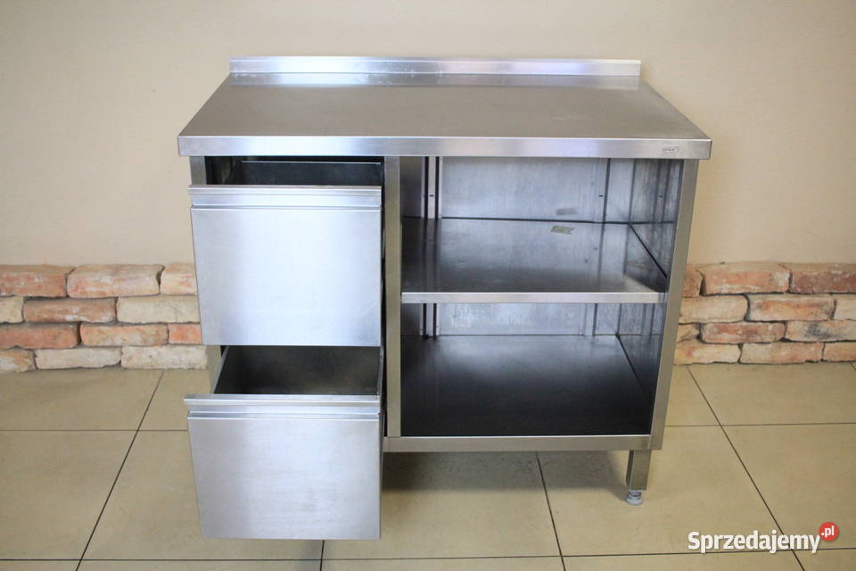 Stół gastronomiczny 100x60 z półkamiszufladami