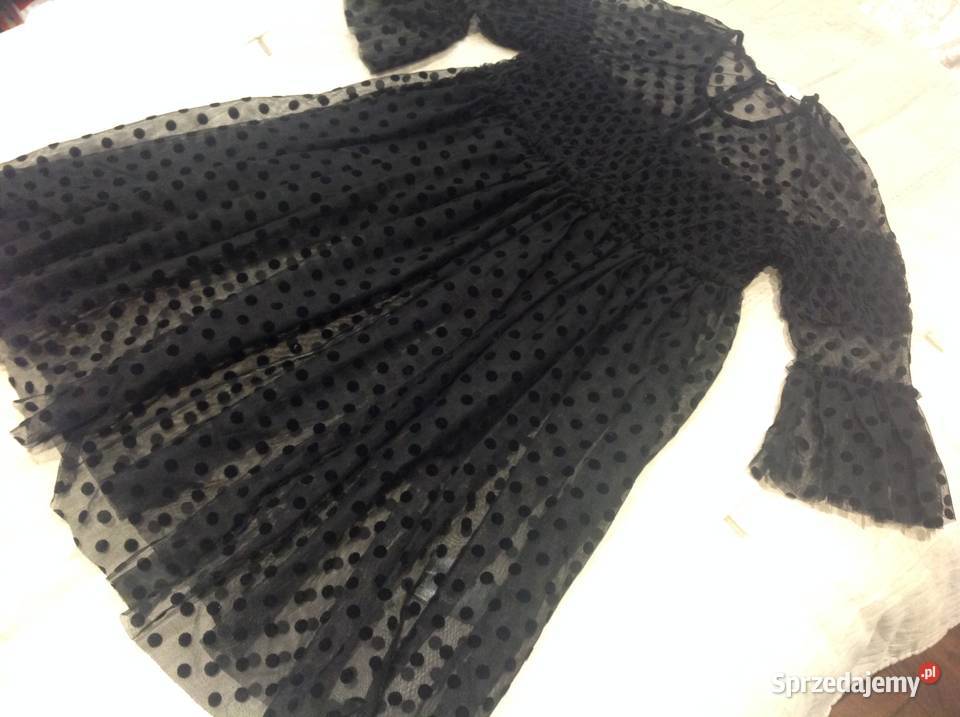 Sukienka Tiulowa Damska Czarna HM r XS grochy Nowa Sól sprzedam
