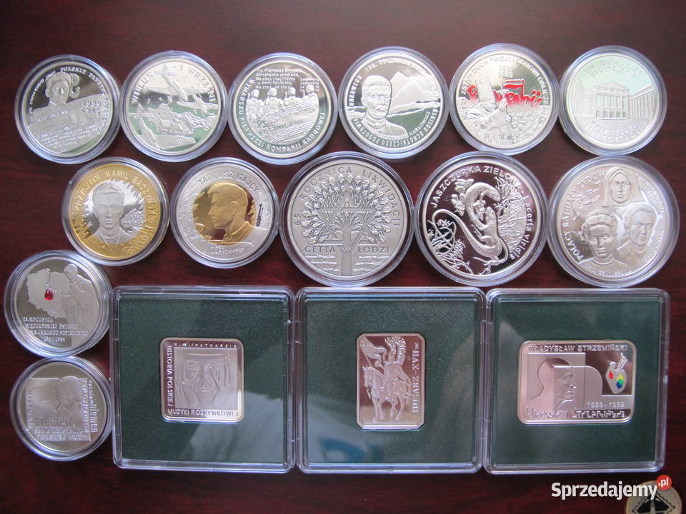 Monety srebrne kolekcjonerskie / kompletny rocznik 2009 NBP