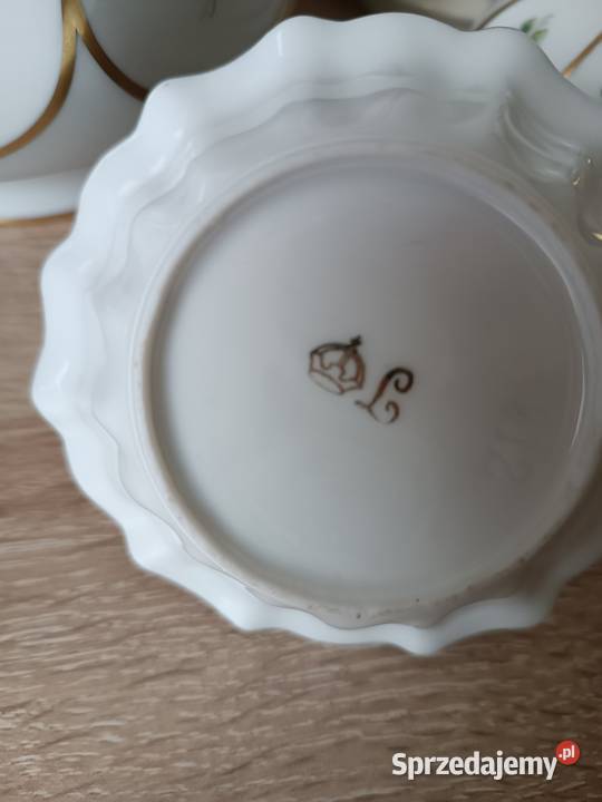 Porcelana szkło dzbanek pucharki koszyczek Gorlice