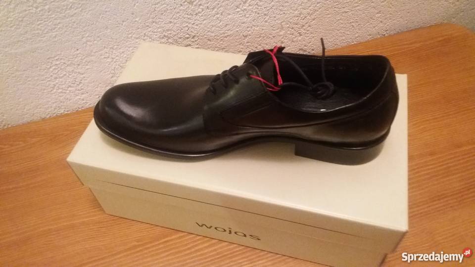 Buty męskie pantofle Wojas skóra czarne