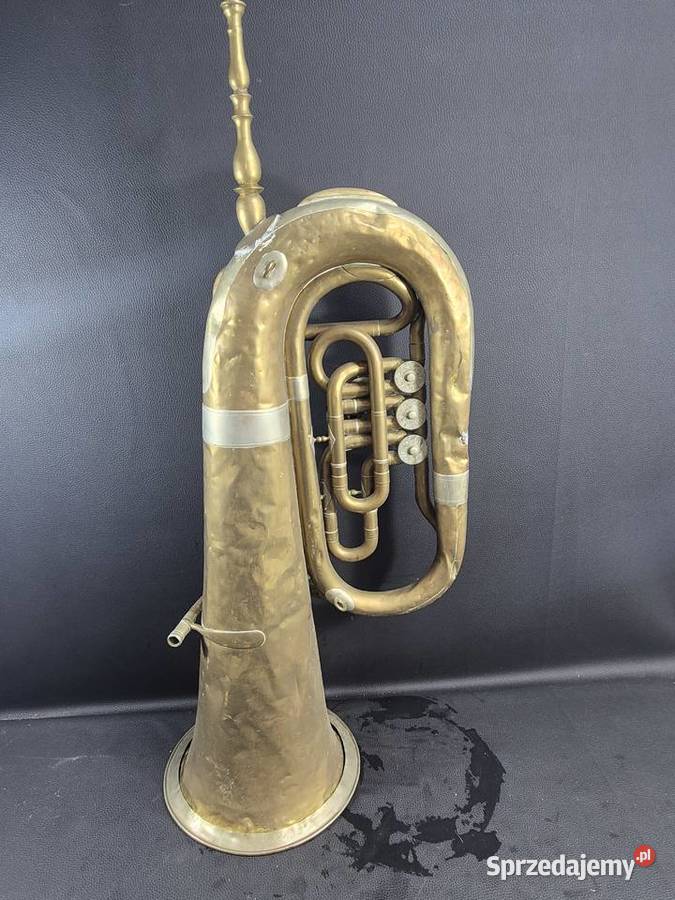 stary mosiężny instrument dęty blaszany łódzkie Poddębice sprzedam