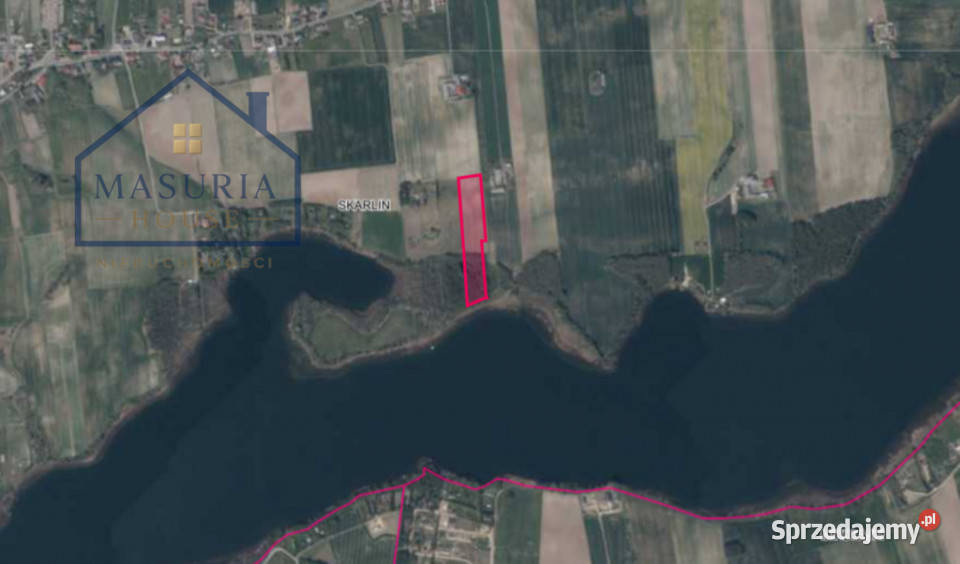 Działka z Linią Brzegową Jeziorem Skarlin