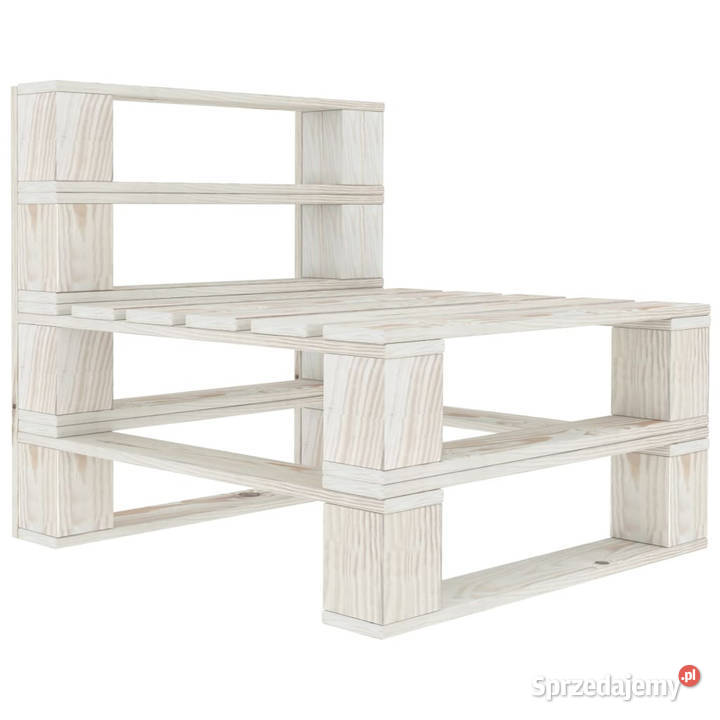 Sofa ogrodowa z palet drewniana biała WM49334 mazowieckie