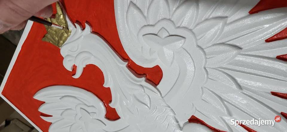 Herb Godło Polski Orzeł Płaskorzeźba Sztukateria Zielona Góra
