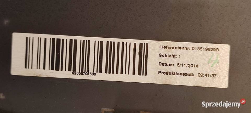 MERCEDES W205 SZYBA TYŁ SEDAN 2014 A2056704600
