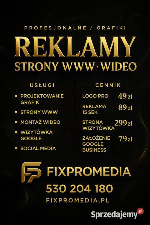 Profesjonalne Reklamy Grafiki Strony WWW i Wideo Kraków