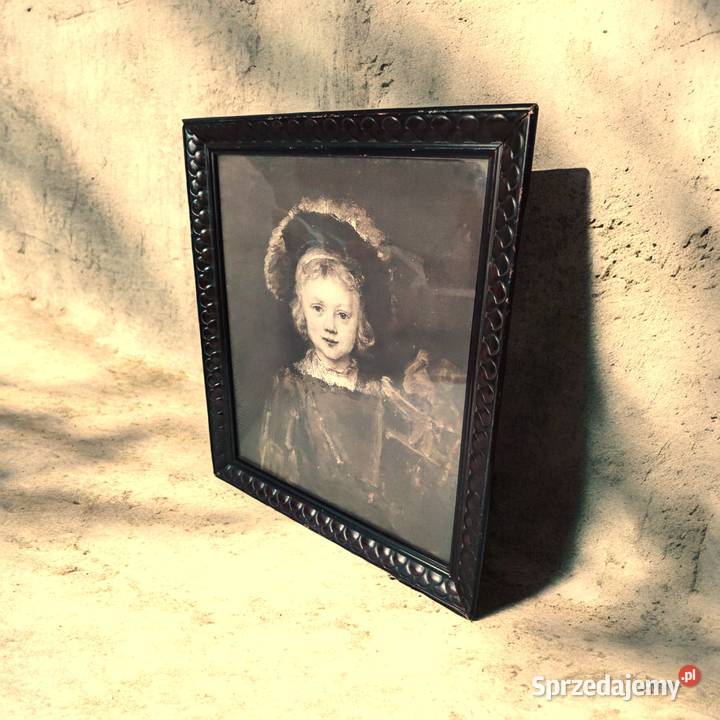 Stara Heliograwiura REMBRANDT Portret Chłopca wielkopolskie Kalisz sprzedam
