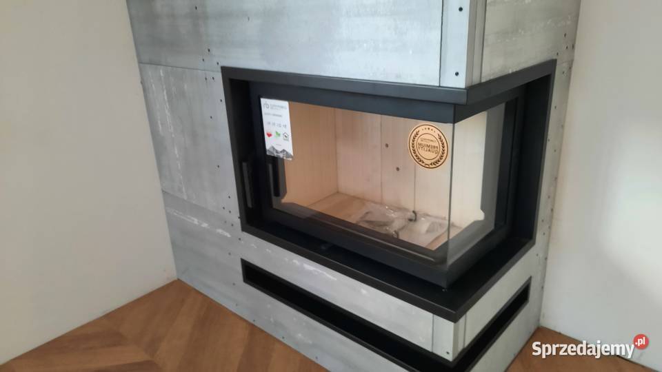 Kominek z wkładem narożnym KRATKI ZIBI P BS z Budownictwo i akcesoria Zielona Góra