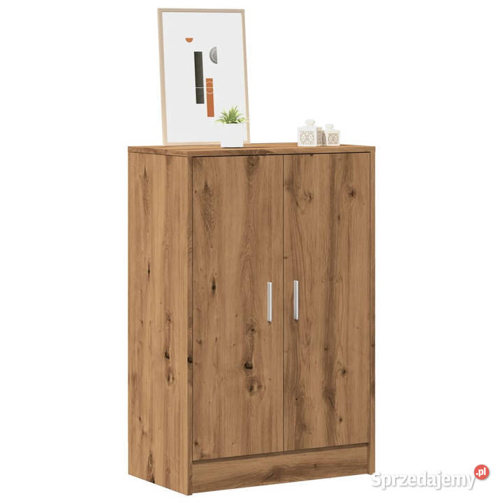 Szafka na buty dąb artisan 60x35x92 materiał