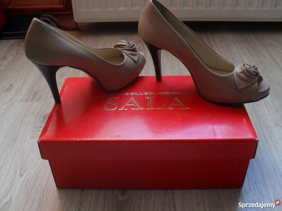 Sprzedam beżowe czółenka damskie firmy SALA Moda i Styl Oleśnica