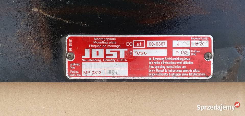 BLACHA PODSTAWA POD SIODŁO JOST Bieleń