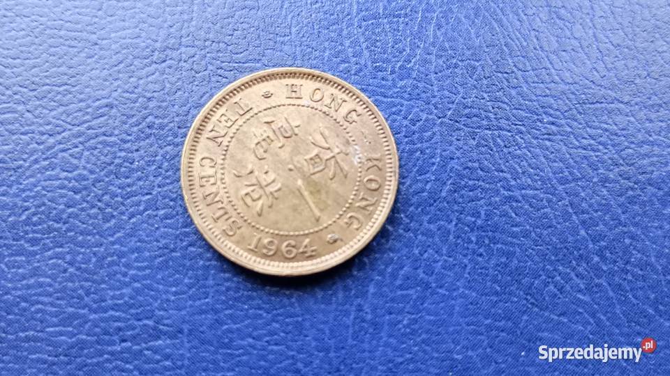 Stare monety 10 cent 1964 Hong Kong Lesko