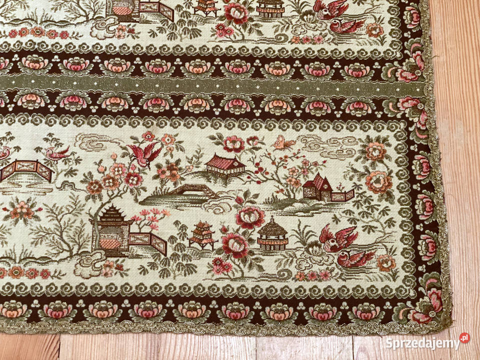 narzuta kapa bieżnik stylowa antyk ze złotą mazowieckie