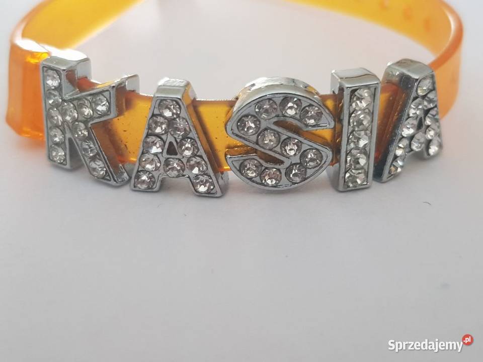 bransoletka cyrkonie imię kasia literki Kielce