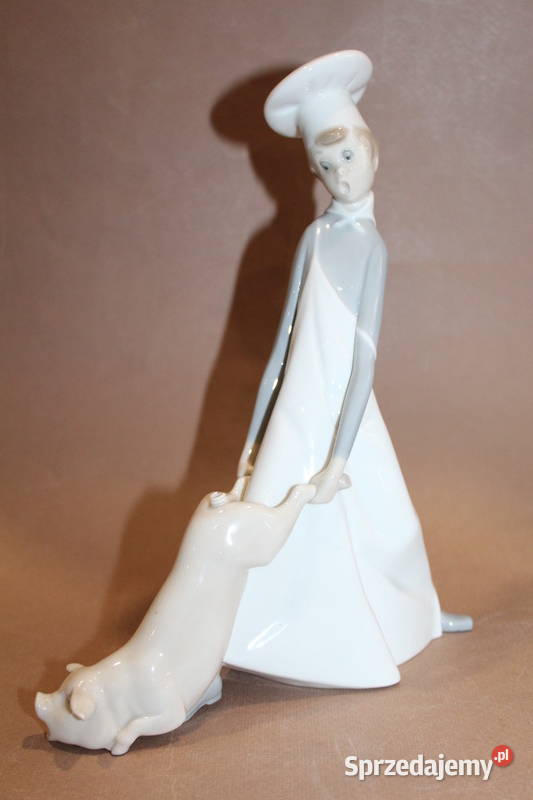 Figurka kucharza ze świnką Lladro wys 25 276 zachodniopomorskie Szczecin