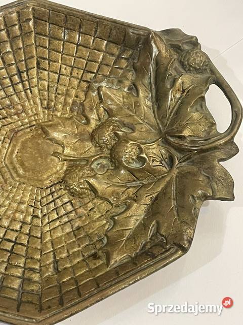 Secesyjna Patera z Mosiądzu Kraków