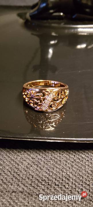 Pierścionek grawer 585RG rozmiar 8 Bielawa