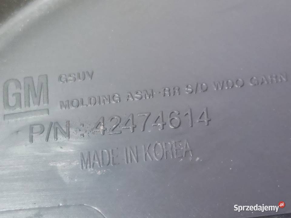 Ramka Listwa Szyby Drzwi Tylne Lewe Opel Mokka X Pleszew