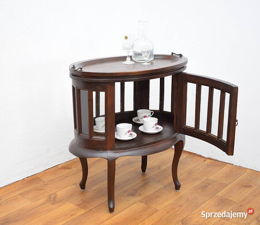 Kolonialny barek tekowy szafka herbaciarka Świdnica