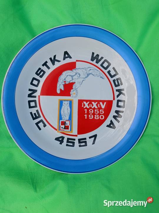 Pamiątkowy talerz porcelanowy Jednostki Militaria Kolekcje Łódź