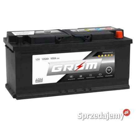 Akumulator GROM AGM STARTSTOP 105Ah 950A Prawy Rok produkcji 2022 sprzedam