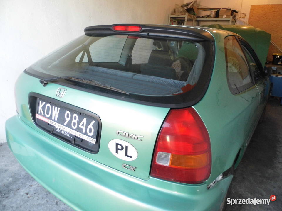 1996 Honda Civic hatchhback kolizji 2/3 Złocieniec