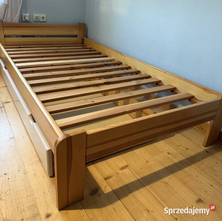 Łóżko drewniane 100x200 z szufladą Lublin