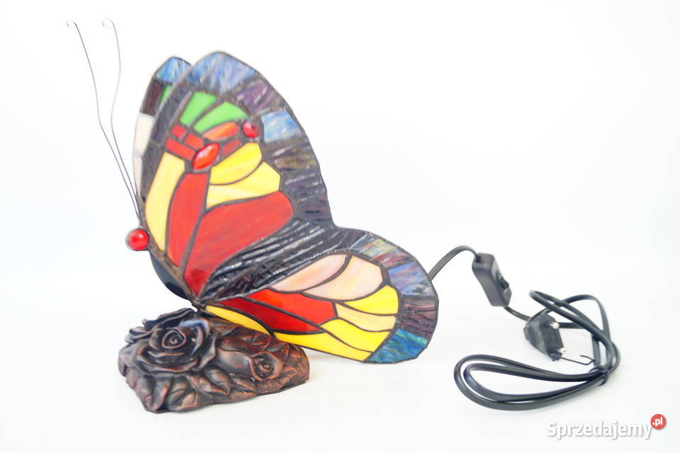Lampka witrażowa styl Tiffany witraż MOTYL Gizałki sprzedam