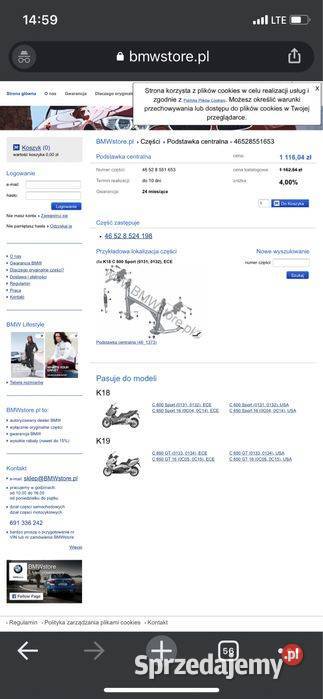 Bmw C650 GT C600 Stopka Centralna nóżka Pozostałe Pozostałe Poznań sprzedam