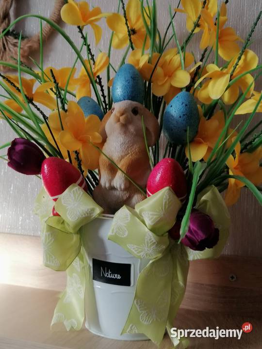 Oryginalna dekoracja świąteczna z zajączkiem w Katowice sprzedam