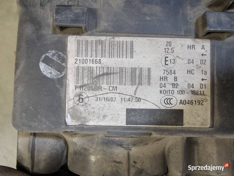 VOLVO FH420 EURO 4 07R Lampa Prawy Przód małopolskie Kraków