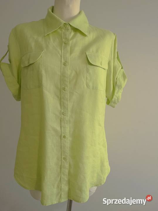 Koszula Tommy Hilfiger Lniana 100 Len Modny krótki podlaskie Łomża sprzedam