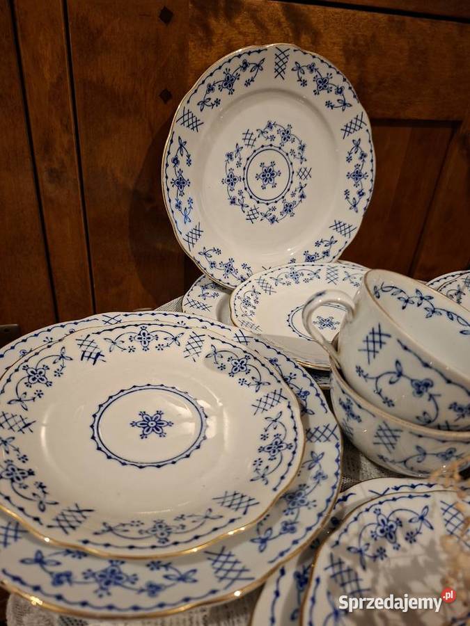 Zestaw porcelany wzór słomkowy Porcelana i szkło Jaktorów-Kolonia sprzedam
