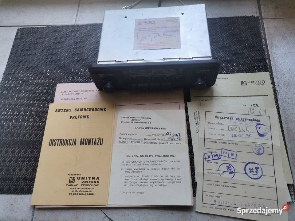 Radio samochodowe Safari 5 SMP 502 z czasów PRL Kraków