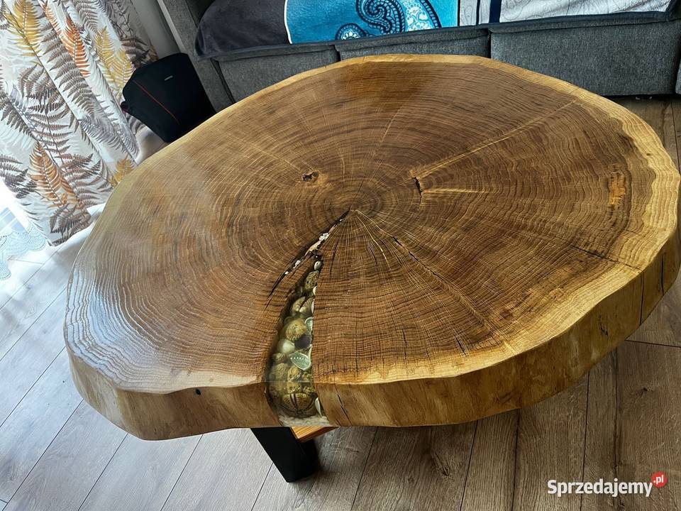 Stolik kawowy live edge dąb jesion wiąz ława sprzedam