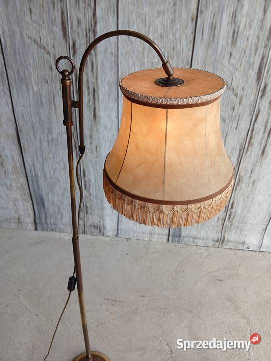 mosiężna lampa podłogowa w stylu vintage 254 Lampy podłogowe Byczyna sprzedam