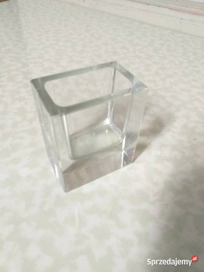 stary kryształowy stojak szkło pojemnik  na wykałaczki moser